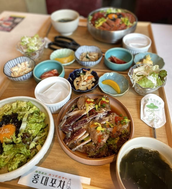 贅沢カンジャンケジャン定食とダブルセウ丼
